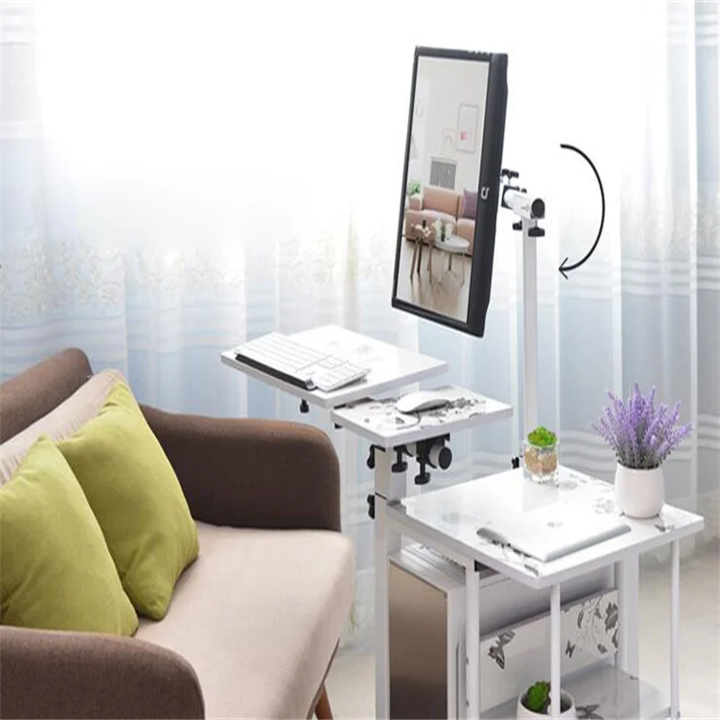 

Простой прикроватный стол для ноутбука с подставкой, вращающийся подвижный компьютерный стол для дома