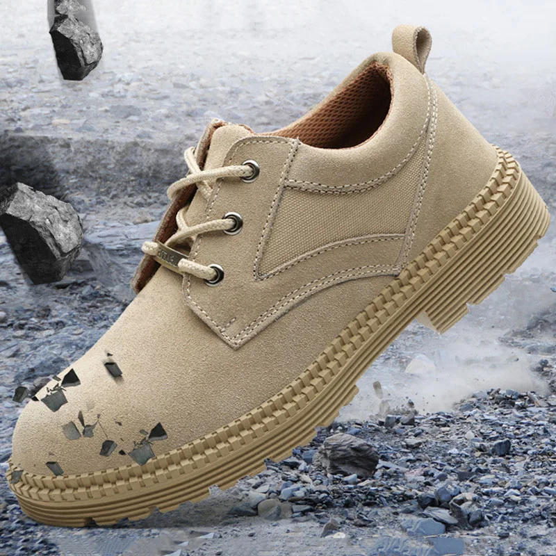 Защитные ботинки ботильоны мужские безопасные рабочие неразрывная обувь со