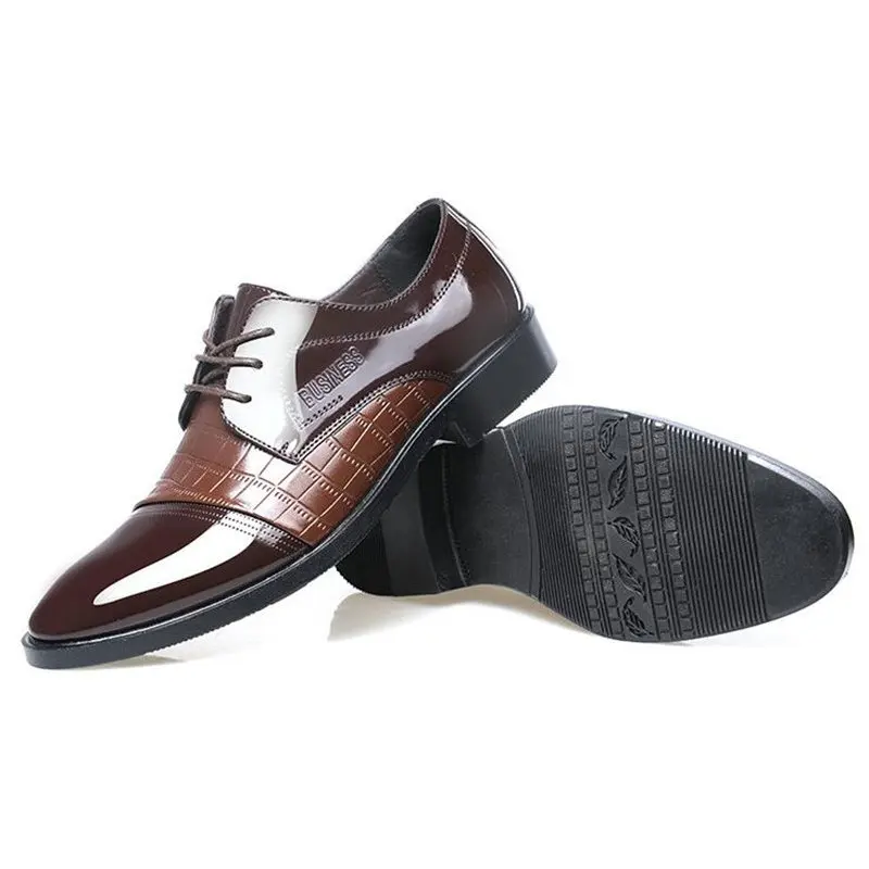 QWEDF 2019 новые модные крокодиловая полоса пэчворк Мужские модельные туфли Удобные
