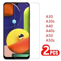 2pcs tempered glass for samsung a30 a50 s galaxy a10 a10s a11 a31 a41 a51 a71 5g screen protector glass on samsung a40 a70 film