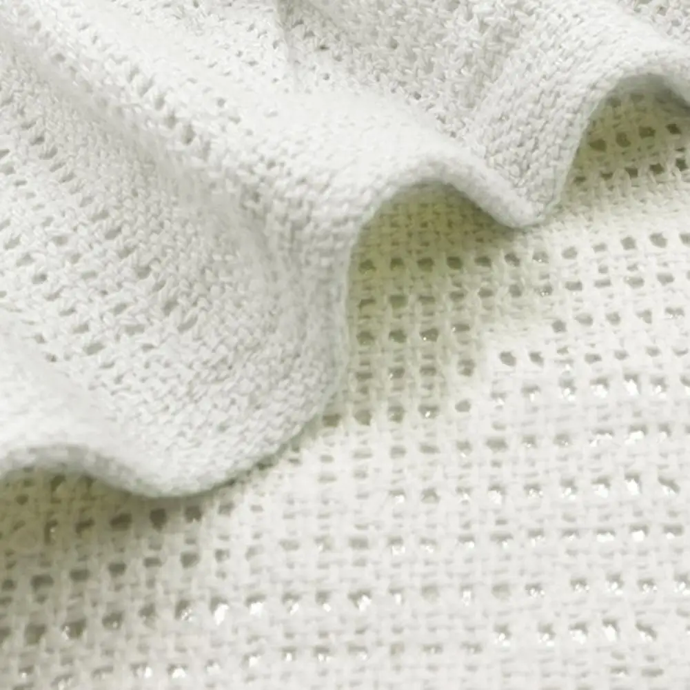 

Baby Newborn Soft Warm Cotton Solid Color Knitted Crochet Rectangle Blankets