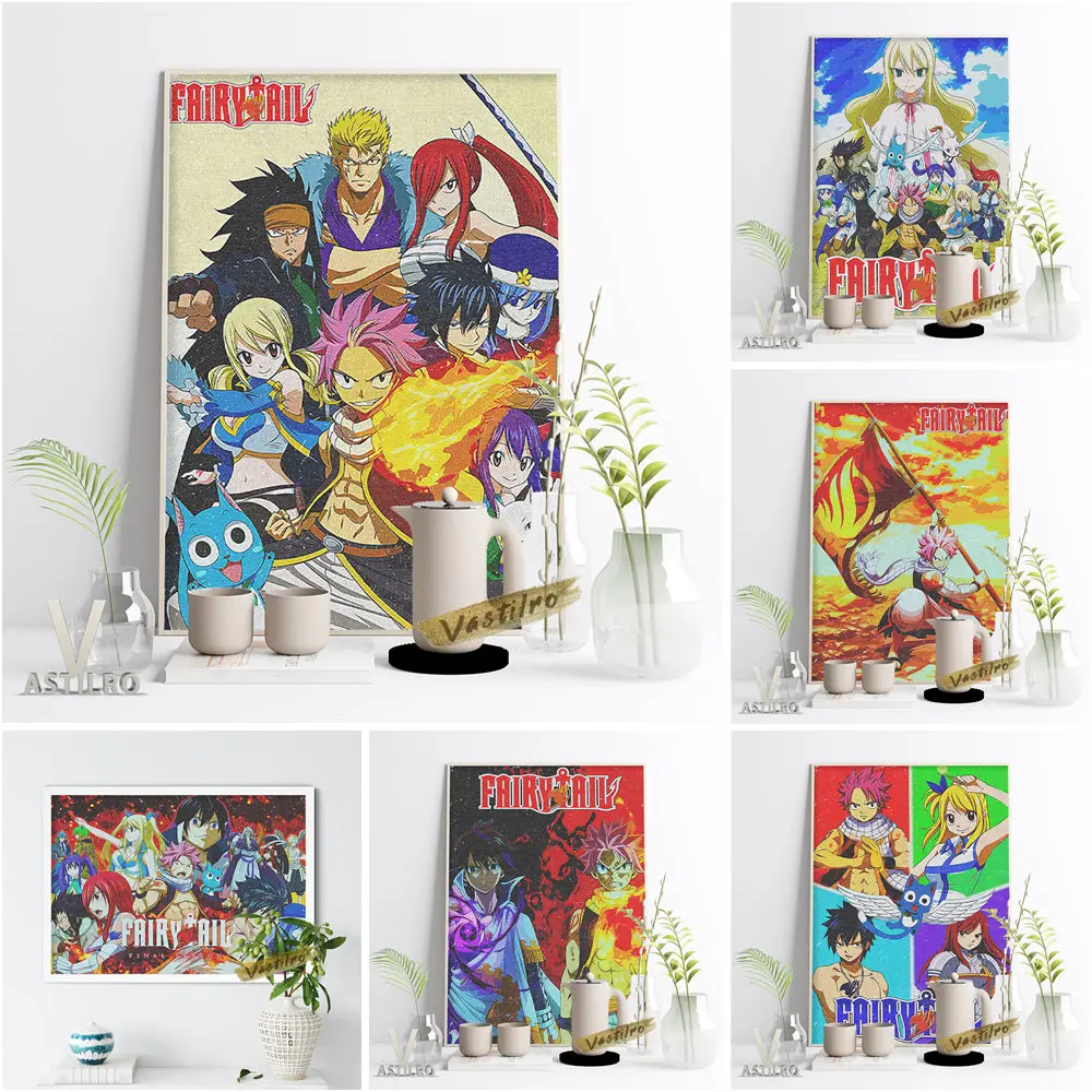 

Fairy Tail Fantasy Comic Art Print Poster Japan Cartoon Anime Wall Picture Canvas Painting Otaku Bedroom Home Decor Fans Gift