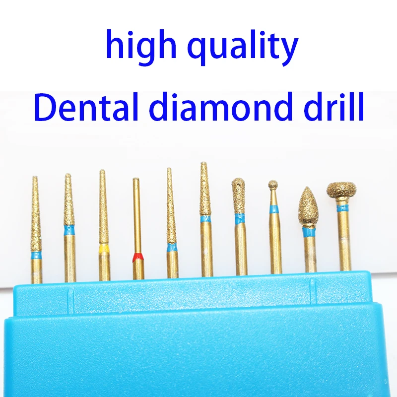 

10pcs/box Dental Burs Preparing Teeth Drills Titanium Plating for Inlay/Onlay Preparation Suit Kit Dentist Tools Dentistry Lab