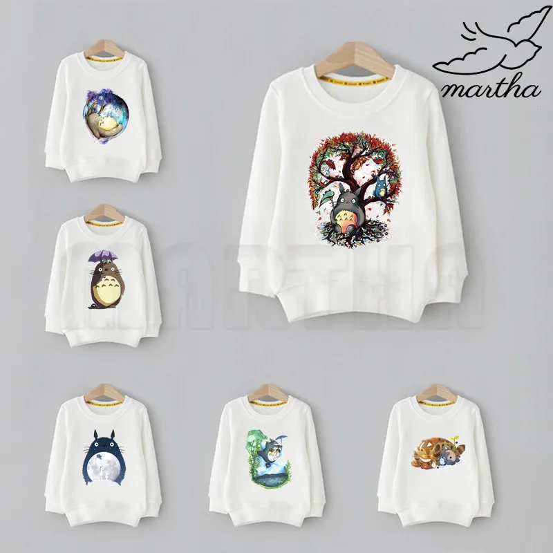 Детские толстовки с капюшоном героями мультфильма Тоторо свитера милым принтом