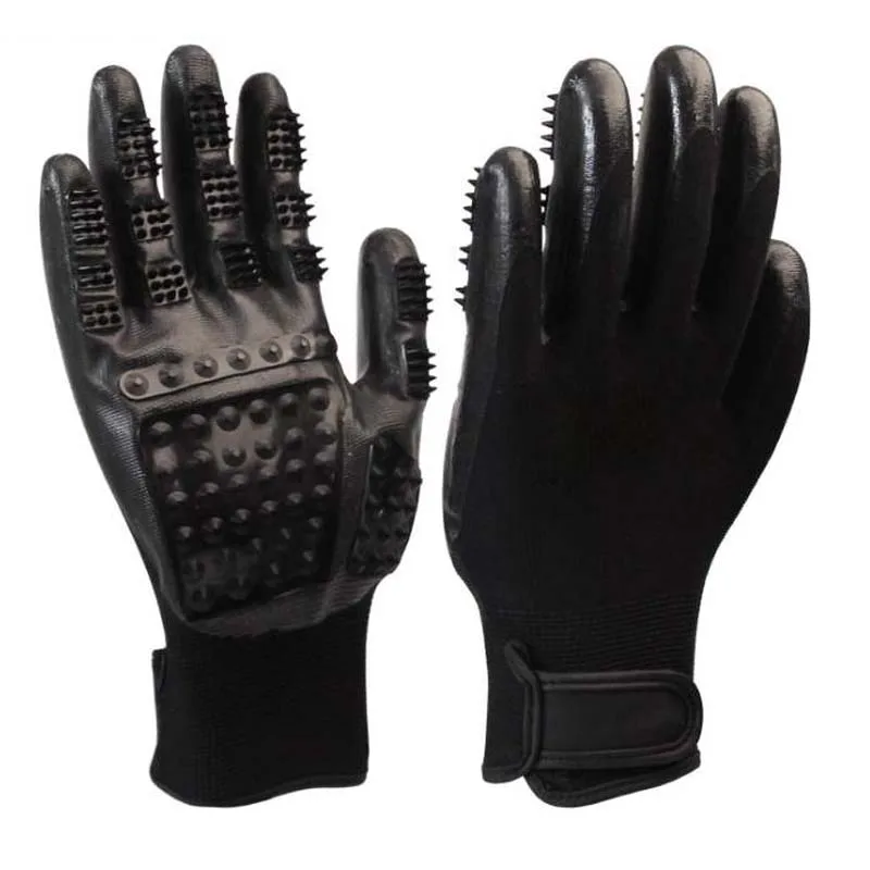 

Перчатки для груминга домашних животных, мягкая резина, выпадающая, для купания, перчатка для удаления волос, Массажная щетка, чистящая расч...