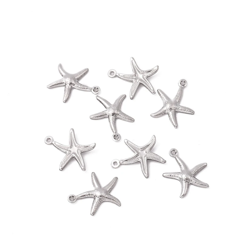 

Stainless Steel Starfish Charms Shell Pendant Necklace Findings Bracelet Accessories for DIY Jewelry Making