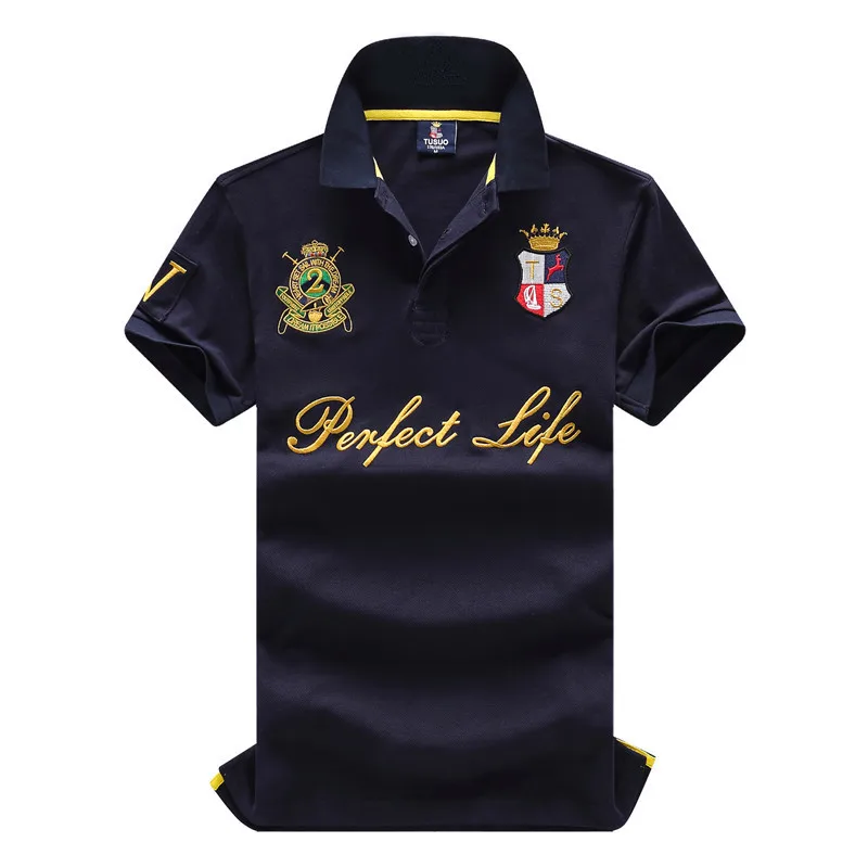 

Men's Polo Shirts Short Sleeves High Quality Sports Mens T Shirt Brand Cotton Embroidery Fashion Plus Size Men Tshirt Summer