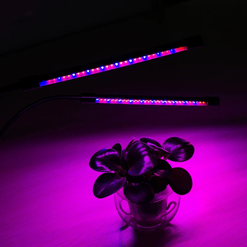 Светодиодный свет для выращивания полный спектр двойной головной 360 градусов