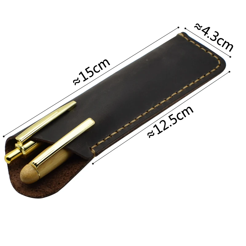 Держатель для ручки из натуральной кожи винтажный ручной работы воловьей |