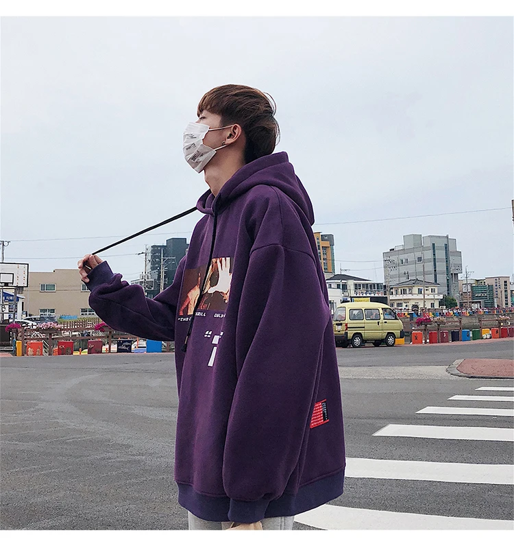 LAPPSTER мужские забавные графические толстовки Harajuku Overzied толстовки мужские s Уличная толстовка с капюшоном черные повседневные худи