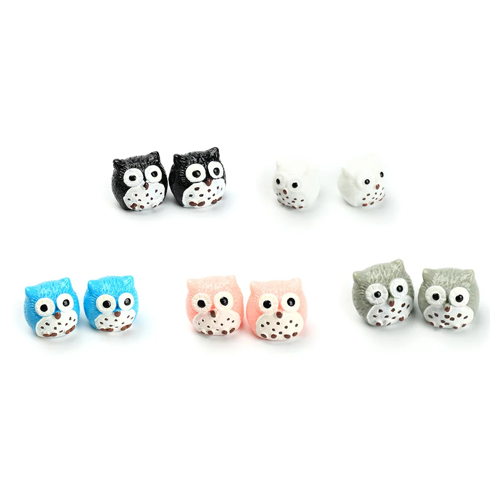 

Cute Owl Ornaments DIY Micro Landscape Ornaments Resin Small Bird Ornaments Simulation Home Garden Moss Decor