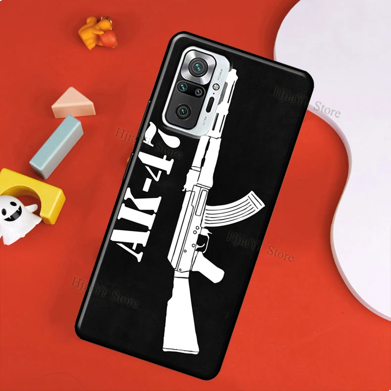 AK47 Gun Phone Case For Xiaomi Redmi 10 9T 9A 9C 7A 8A Coque Note 9 8 Pro 8T 9S 10S | Мобильные телефоны и аксессуары