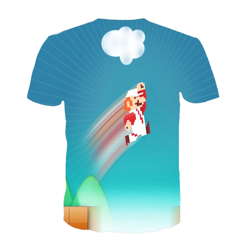 

New 2021 Kids Boys & Girls Short Sleeve Cartoon Mushroom Head 3D New Printed Dynamic Cute T-Shirt 3D Printed T-Shirt