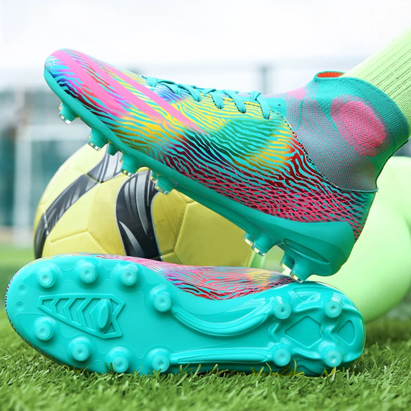 

Hot Sale Men's Football Non-Slip Shoes Long Spikes Outdoor Women's Football Training Shoes Children's Football Shoes