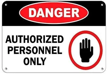 

Vintage Look Aluminum Metal Sign 12 x 8 Inches Danger Authorized Personnel Danger Hazard Sign Danger Signs Parking lot