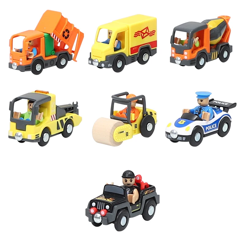 

Variety of Optional Rail Car Utility Vehicles Aircraft Compatible For Brand Wooden Tracks Trains Car Toy Toys For Children Gifts