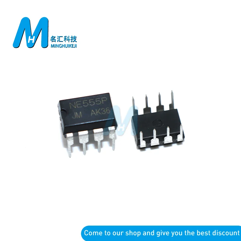 10PCS NE555 NE555P DIP8 NE555N DIP 555 Timers DIP-8 New and original IC Chipset | Integrated Circuits