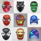 Аниме-фигурки Marvel, Человек-паук, маска для косплея, вечеринки, Мстители, Человек-паук, Халк, Железный человек, Капитан Америка, игрушки, маски на Хэллоуин, ПВХ Модель