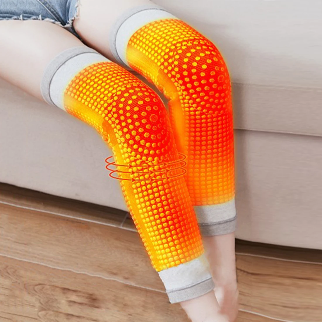 

Фиксатор коленный самонагревающийся, 2 шт., теплый пояс для снятия артрита боли в суставах и восстановления травм, массажер для ног