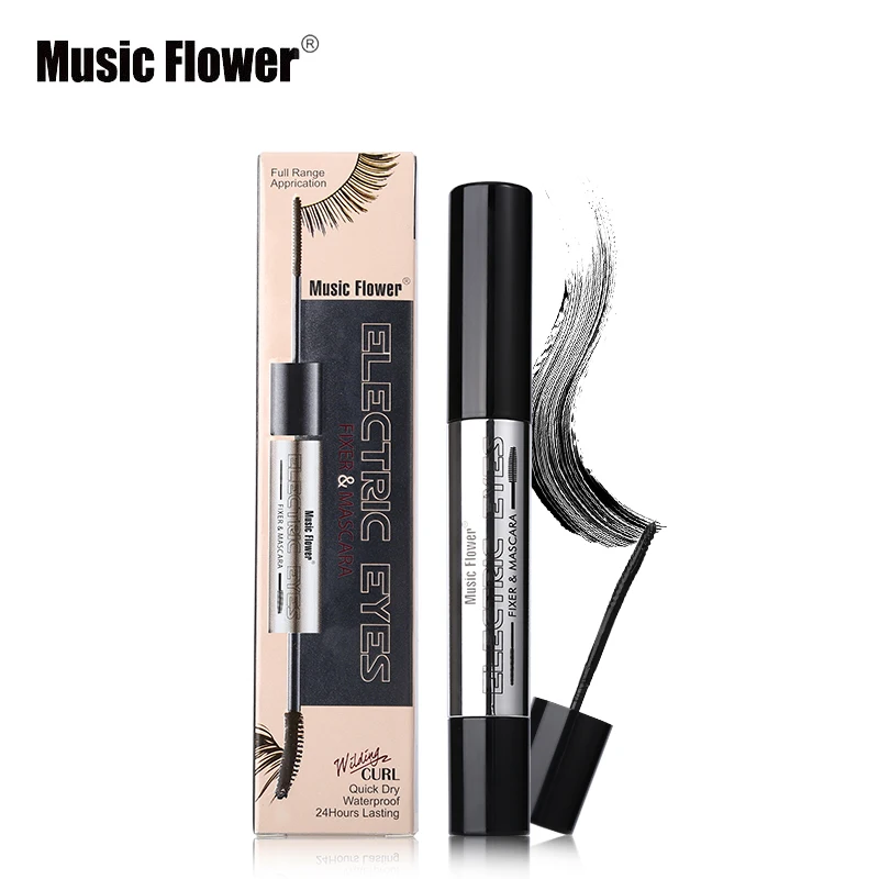 Music Flower черный двойная Кисть для макияжа тушь ресниц электрические глаза фиксаж