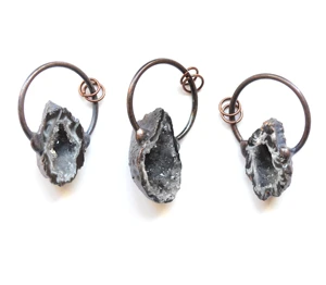 Nature druzy Geode quartz pendants with antique Electroplated Big loop ,black/ brown agates jewelry making Nature druzy Geode quartz pendants with antique Electroplated Big loop ,black/ brown agates jewelry making