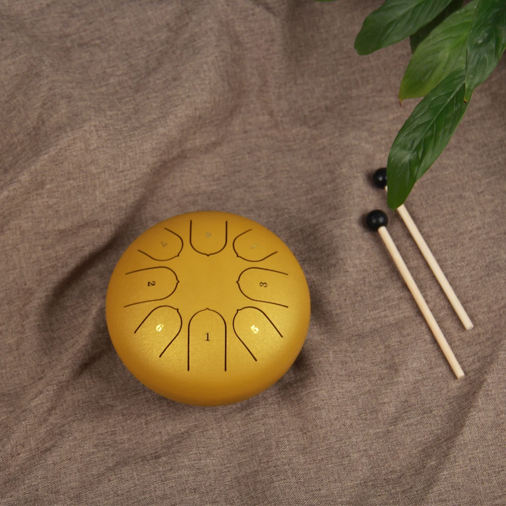 6 дюймов 8 Note стальной барабан для языка набор мелодий ручной с барабанной