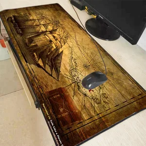 XGZ Pirate Ship Large Gaming Mouse Pad Lock Edge Mouse Mat for Laptop
Computer Keyboard Pad Desk Pad for Dota 2 LOL Mousepad XXL