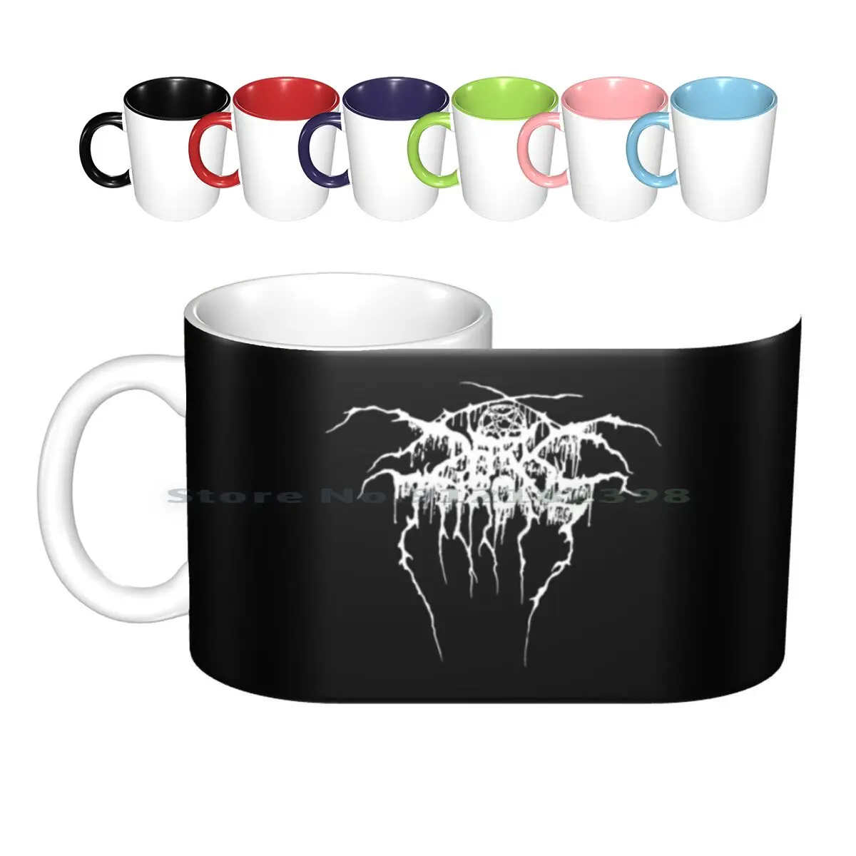 

Darkthrone Ceramic Mugs Coffee Cups Milk Tea Mug Metal Metal Band Band Logo Metal Logo Band Logo Black Metal Black White