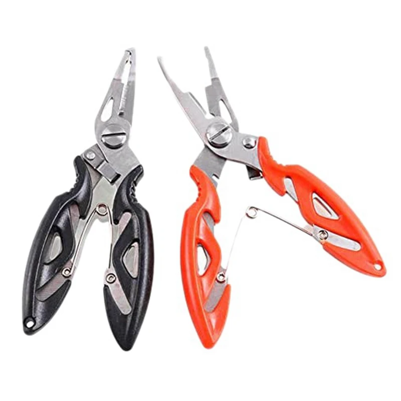 

2Pcs Stainless Steel Fishing Pliers Fishing Scissors Fishing Multi Tool for Cutting Fishing Line Remove Fishing Hook