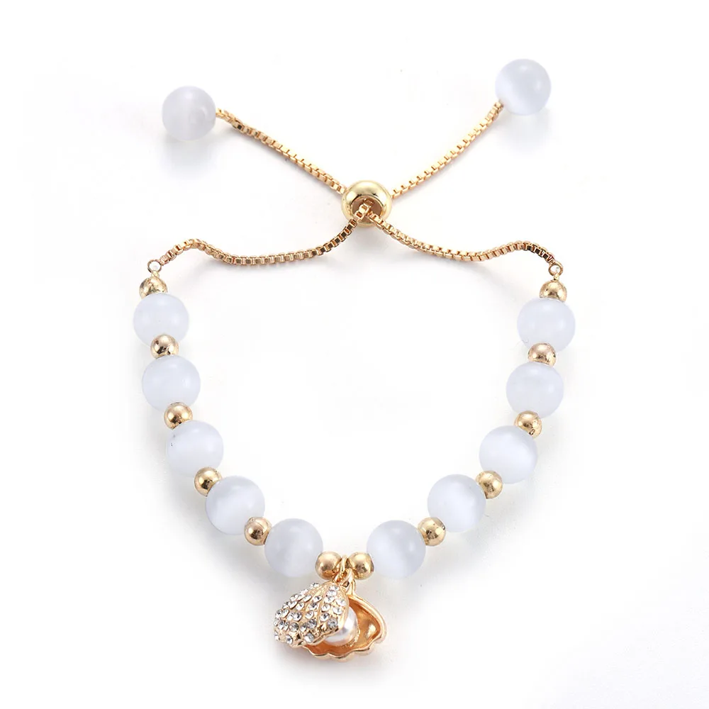 

Shell Pearl Bracelet Female Net Red Beaded Opal Bracelet Student Girlfriends Simple Ins Niche Design Jewelry Trendy Fashion Gift