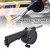 hand cranked air blower outdoor cooking barbecue fan make fire manual blower for picnic bbq camping cookware hand crank tool