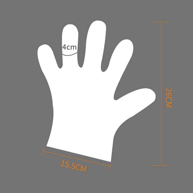 Перчатки одноразовые непромокаемые прозрачные 100 шт. | Красота и здоровье