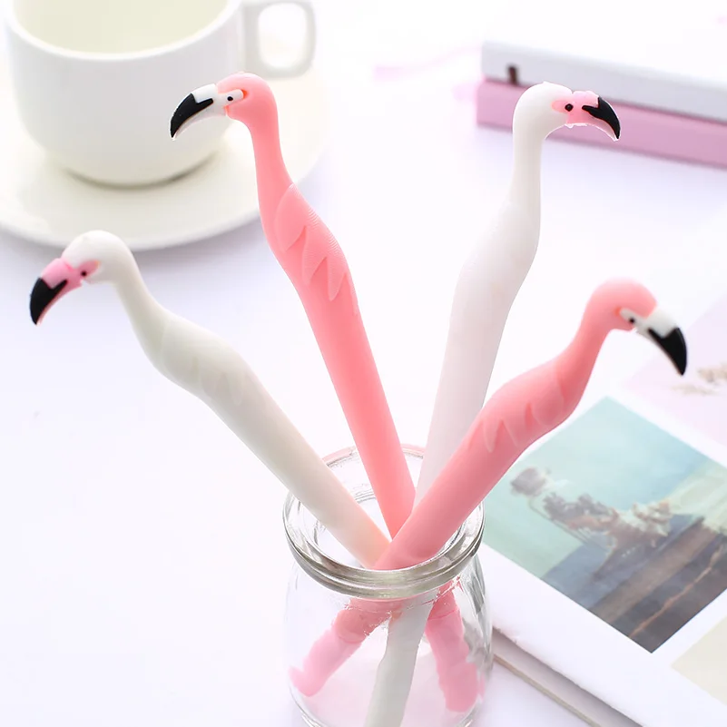 Creative Kawaii Cute Flamingo Unicorn Black Cat Gel Pens Animal Flower Rabbit Anime Kawai School Office Supply Stationery Thing |