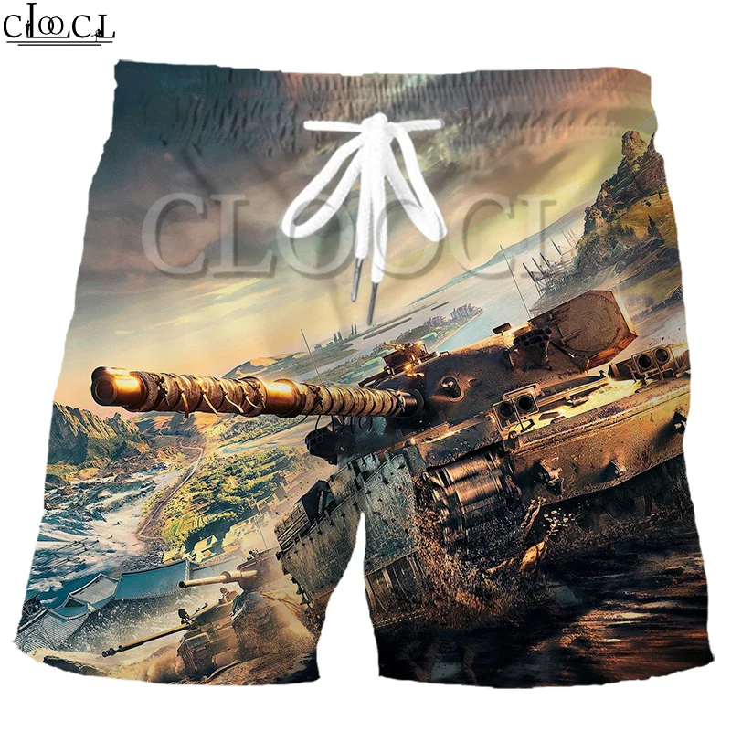 Шорты CLOOCL Games World of Tanks мужские с 3D принтом модная спортивная одежда Пляжная