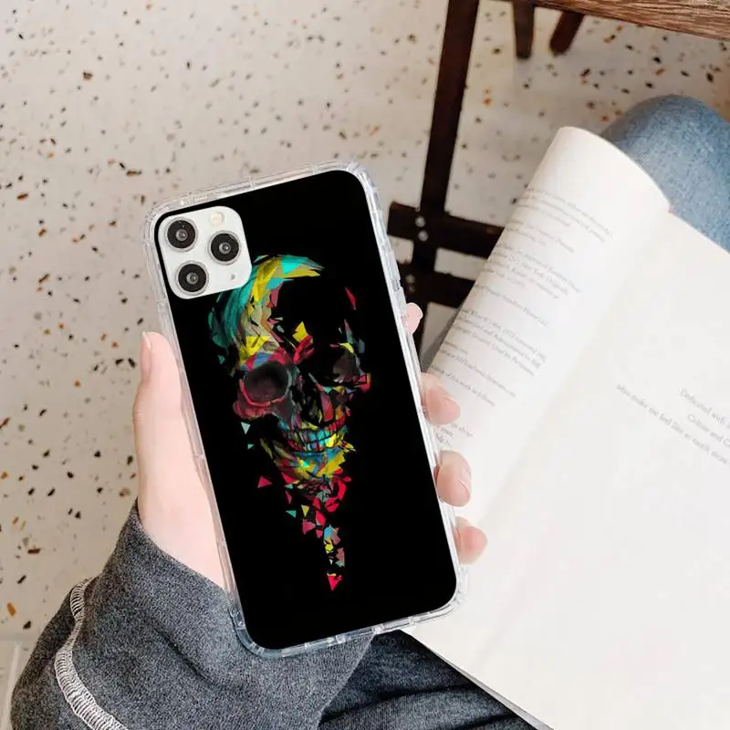 

Skull tide avant-garde rock Phone Cases Transparent soft For iphone 5 5s 5c se 6 6s 7 8 11 12 plus mini x xs xr pro max