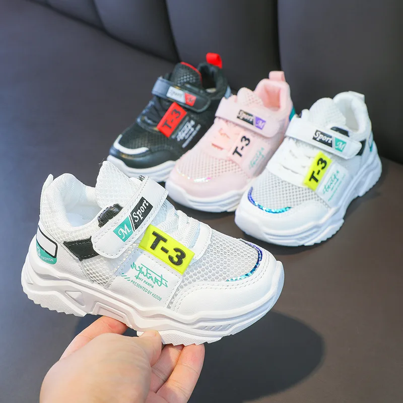 

Kids Sneakers Non-slip Children Mesh Sport Shoes Lightweight EVA Sole Comfortable Boys Running Shoes Breathable SXB007