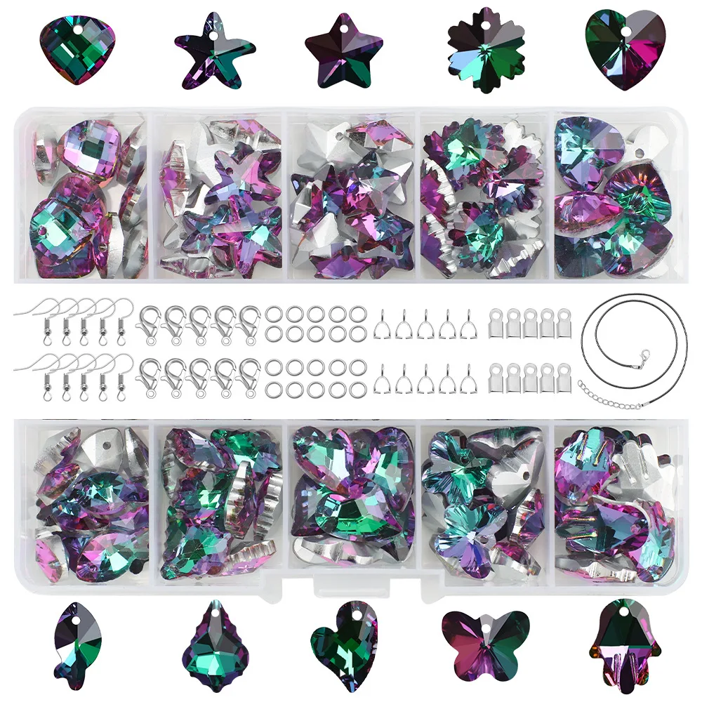 

Mixed Styles DIY Jewelry Findings Material Beads Cup Earring Hook Jump Ring Hook Pin Box Sets For Jewelry Making Findings