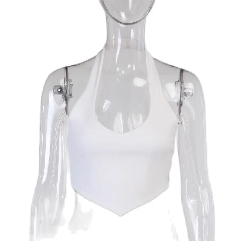 

2021 Summer European And American New U-Neck Pointed Hem Vest QY21010PF Sexy Halter Top