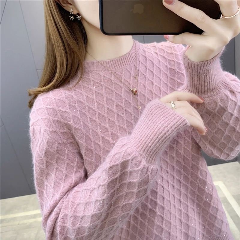 

Room 182232, 4 rows, No. 4, upper] new solid diamond Pullover Sweater [1058] 53