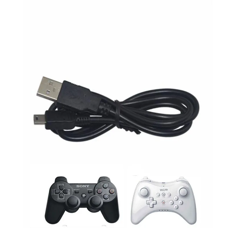 

Mini usb charger Power Cable Charging Cord Wire For Sony Playstation Dualshock 3 PS3 Controller Nintend WIIU Wii U Pro Gamepad