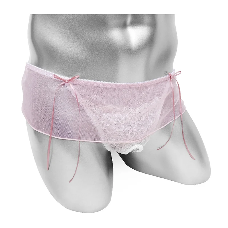 

Open Crotch Sissy Skirted Thong Panties For Mens Briefs Underwear Sexy Lingerie See Through Gay Male Crossdress Underpants
