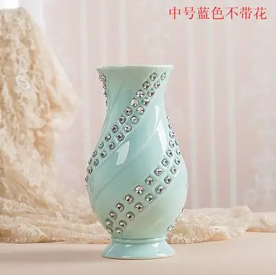 style 8 Красивая Европейская современная керамическая ваза, Креативные украшения, настольная ваза цветок - Цвет: style 8