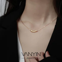 small eggplant necklace s925 sterling korean version of simple chic cold wind elbow smile accessories