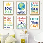 Украшение для детской комнаты, картина, украшение для спальни мальчика, плакат для детской, настенное украшение для спальни мальчика, декоративная картина на холсте для комнаты