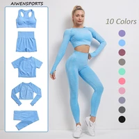 235pcsset womens tracksuit leggings gym clothing sportswear workout outfit fitness sports suits activewear women yoga set