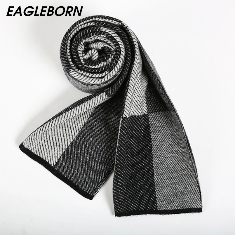 Новинка 2020 мужской шарф из 100% шерсти квадратный зимний женский роскошный