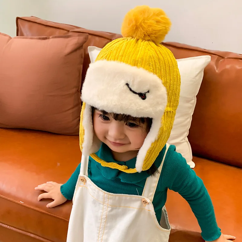 

Осенне-зимние детские бархатные наушники, детская шапка Lei Feng, детская шапка из овечьей шерсти, кашемировая теплая шапка, женская