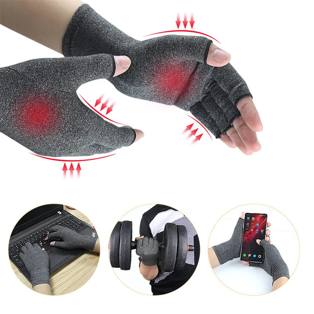 

Compression Arthritis Gloves Wrist Support Joint Pain Relief Hand Brace Mittens Women Men Therapy Gloves
