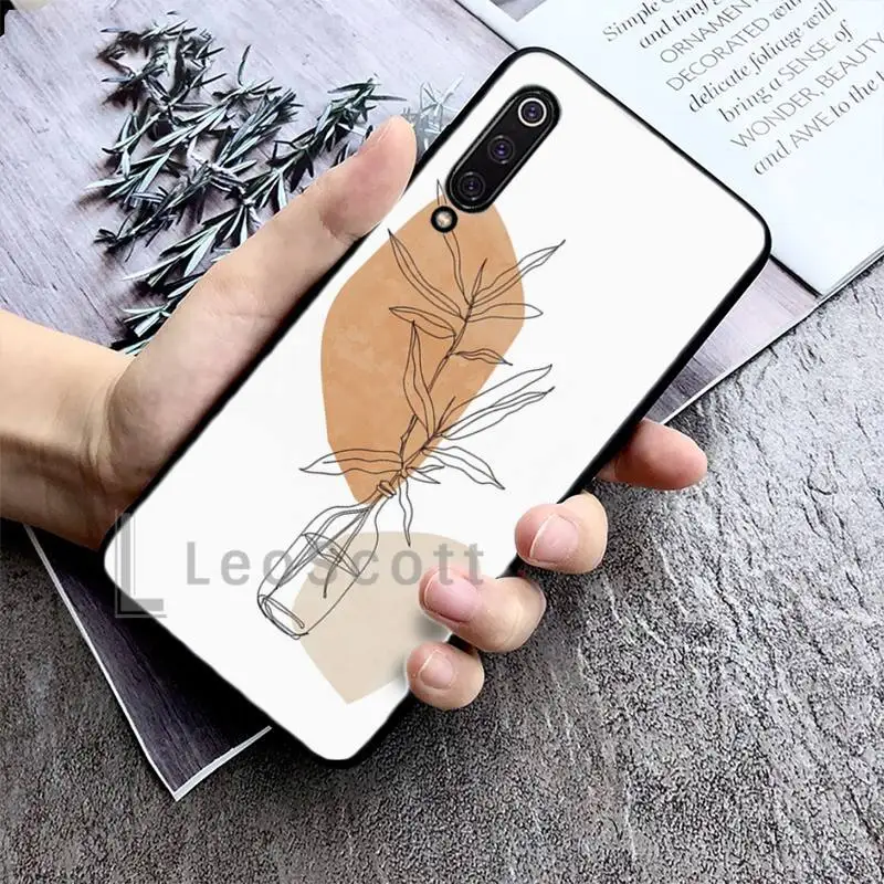 

Abstract leaves art face color Phone Cases for Xiaomi Redmi note Huawei honor mate P 7 8 9 10 20 30 40 t se Pro a x Lite cover