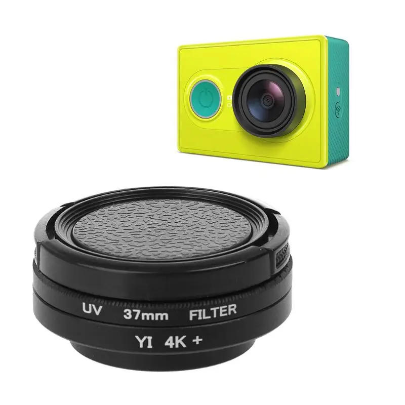 

37mm UV Lens Filter + Lens Ring Adapter + Protective Cap for xiaomi Yi Camera G2AC